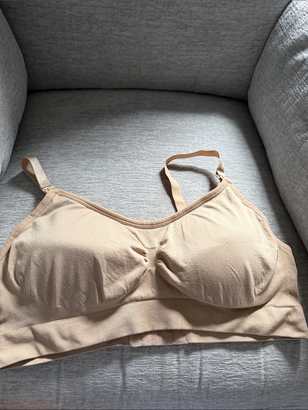 NWOT Amazon Beige Wireless Stretch Nursing Bralette